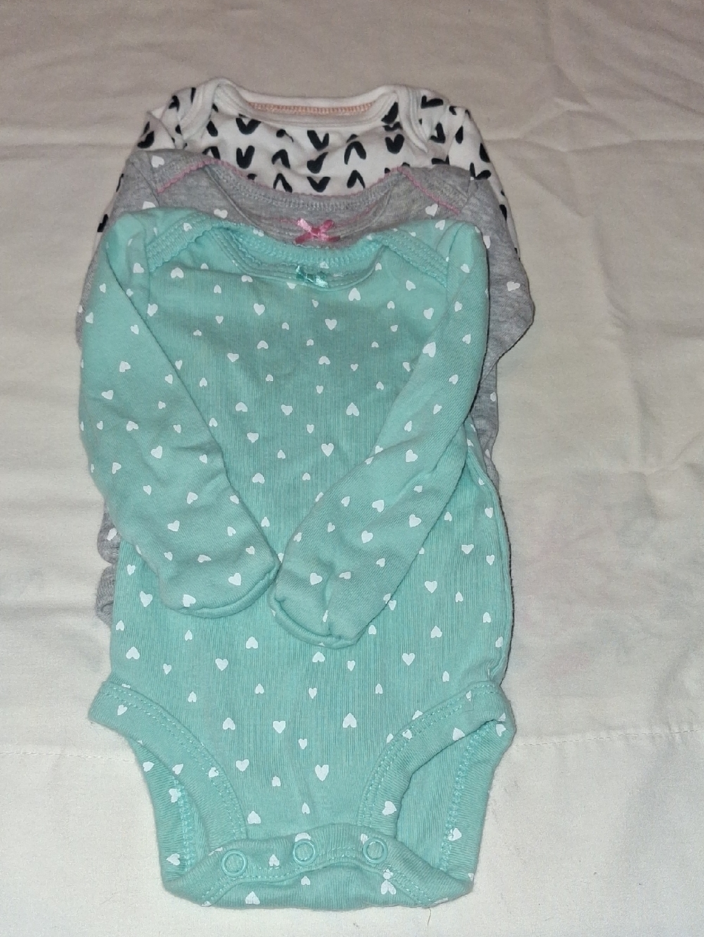 3 Long-Sleeve Baby Bodysuits